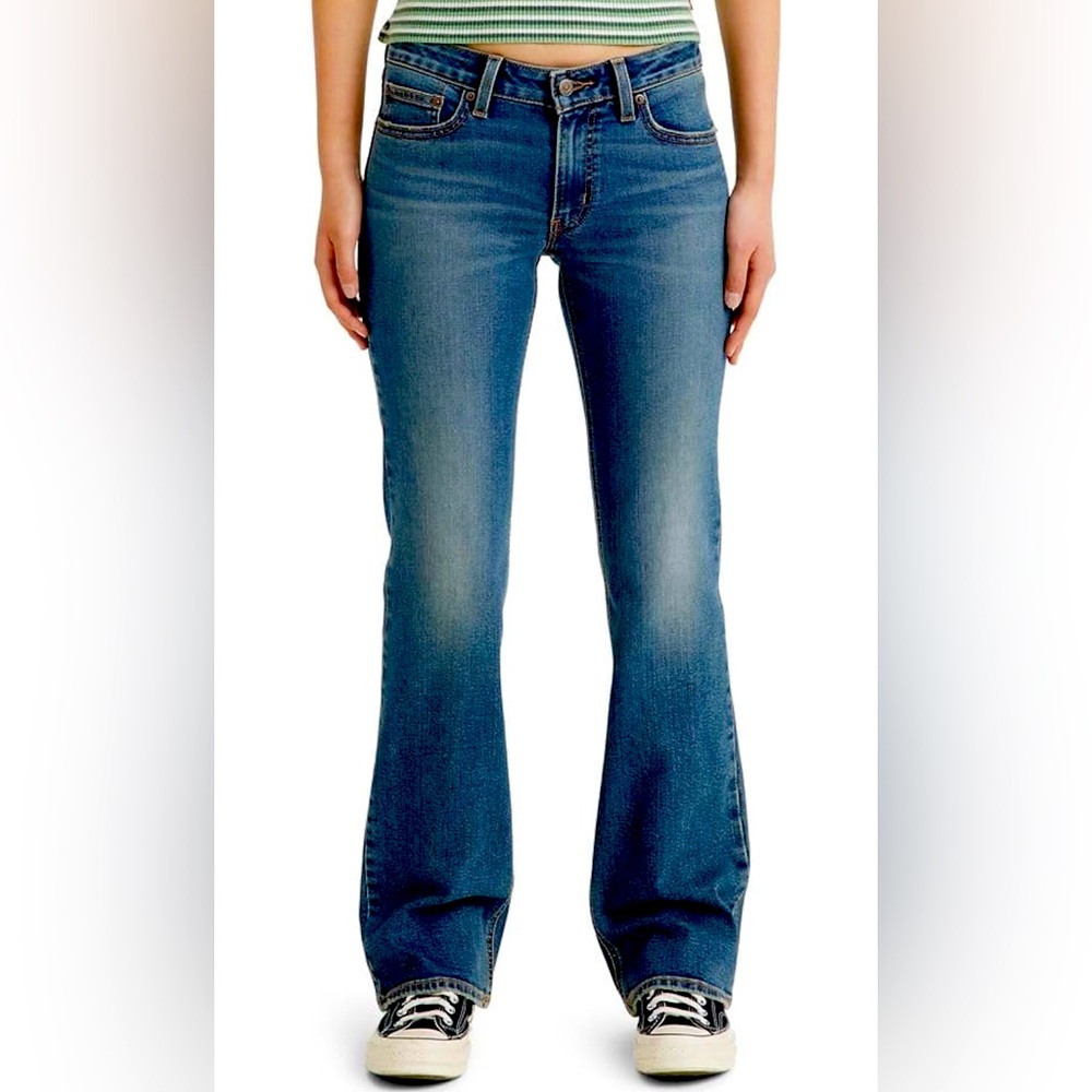 LEVI’S straight ultra low rise stretch denim jeans too superlow 524